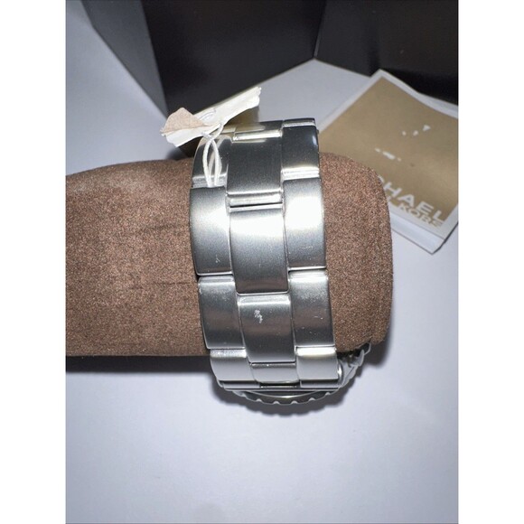 NWT MICHAEL KORS BEL AIRE SILVER TONE CHRONOGRAPH BRACELET WATCH MK5462 With Box - Picture 5 of 16